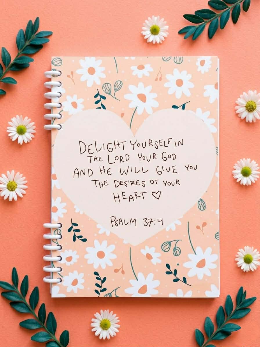 Psalm 37:4 – 50 Bible Verse Devotional Journal