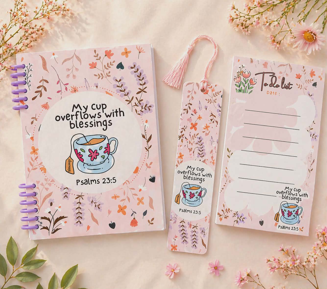My Cup Overflows Devotional Notebook Bundle 1 | Set A Freebies